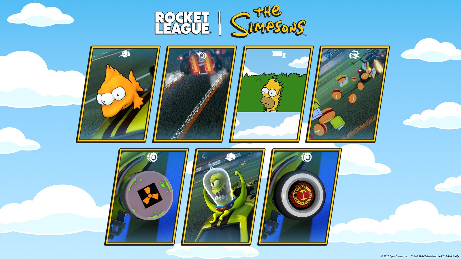 itens Rocket League x Simpsons